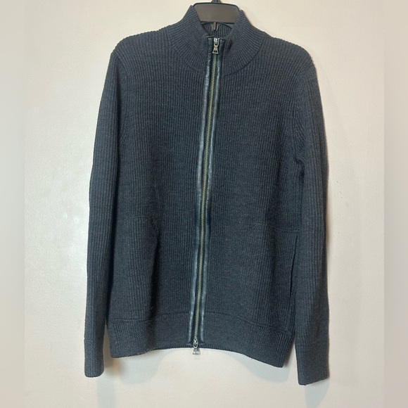 Vince Merino Full-Zip Sweater in Gray Size M - Picture 1 of 6